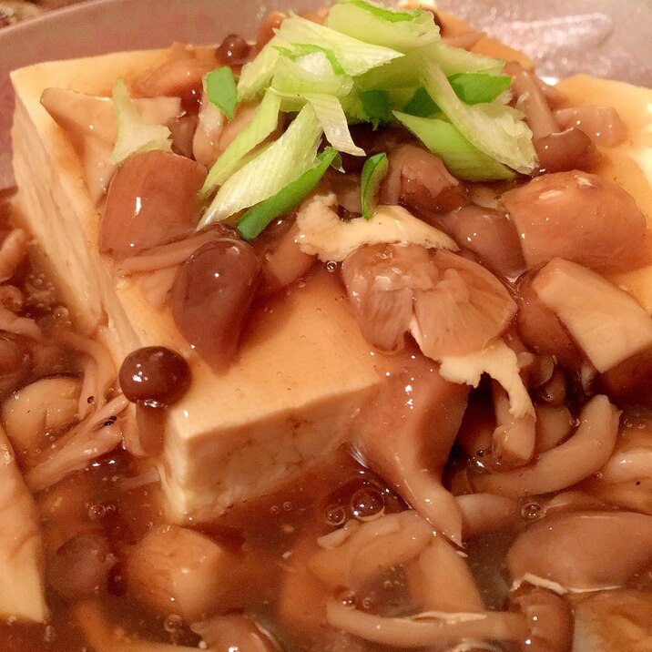 寒い日の定番♩きのこあんかけ豆腐